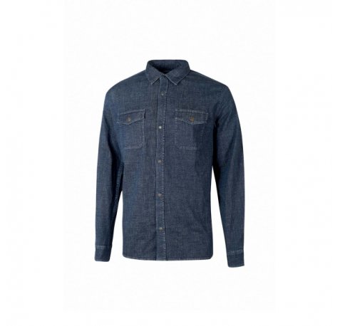 Upower Maple Camisa de Trabajo de Alta Calidad - Talla 5XL - Tela Reciclada, Bolsillos con Solapa, Cierre a Presion, Cuello Bordado, PuÃ±os Ajustables, Proteccion DPI1 - Color Azul Marino