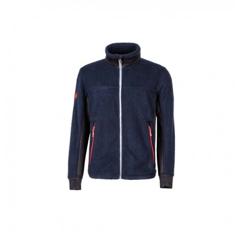 Upower Bark Chaqueta de Felpa Osito - Talla L - Cremallera Full-Zip, Aislamiento Termico, Insertos Elastizados, Multiples Bolsillos, Cordon Anti-Enredo, Proteccion DPI1 - Color Azul Marino