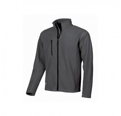 Upower Warm Chaqueta de Lana de Trabajo - Talla L - Comodidad y Durabilidad, Cremallera Interna, Proteccion DPI1, Material 100% Poliester - Color Gris Meteorito