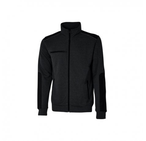 Upower Snug Sudadera Acolchada con Cremallera - Talla 3XL - Bolsillos con Microfibra, Refuerzos Antiabrasion, Insertos Reflectantes, Proteccion DPI1 - Color Negro Carbon