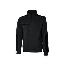 Upower Snug Sudadera Acolchada con Cremallera - Talla M - Bolsillos con Microfibra, Refuerzos Antiabrasion, Insertos Reflectantes, Proteccion DPI1 - Color Negro Carbon