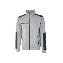 Upower Snug Sudadera Acolchada con Cremallera - Talla 6XL - Bolsillos con Cierre, Refuerzos Antiabrasion, Insertos Reflectantes, Proteccion DPI1 - Color Gris Plateado