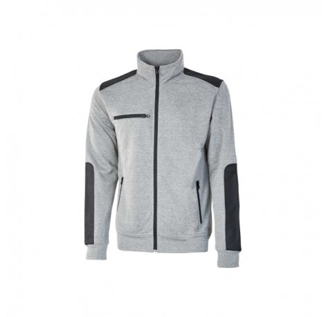Upower Snug Sudadera Acolchada con Cremallera - Talla XL - Bolsillos con Microfibra, Refuerzos Antiabrasion, Insertos Reflectantes, Proteccion DPI1 - Color Gris Plateado
