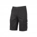 Upower Summer Bermuda Cargo de Algodon Elastico - Talla XL - Ajuste Slim-Fit, Bolsillos Multifuncionales, Triple Costura, Proteccion DPI1, Cinta Reflex para Seguridad - Color Negro Carbon