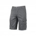 Upower Summer Bermuda Cargo de Algodon Elastico - Talla S - Ajuste Slim-Fit, Bolsillos Multifuncionales, Triple Costura, Boton AntiaraÃ±azos, Proteccion DPI1 - Color Gris Oscuro