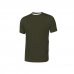 Upower Road Camiseta de Manga Corta en Polycotton Jersey - Talla L - Slim-Fit, Cuello Acanalado Elastico, Bolsillo para Celular, Cinta Reflex, Proteccion DPI1 - Color Verde Oscuro