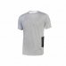 Upower Road Camiseta de Manga Corta en Polycotton Jersey - Talla S - Slim-Fit, Cuello Acanalado Elastico, Bolsillo para Celular, Cinta Reflex, Proteccion DPI1 - Color Gris Plateado