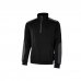 Upower Cushy Sudadera Cepillada con Media Cremallera - Talla S - Cuello Alto, Bolsillos con Cremallera, Refuerzos Antidesgaste, Detalles Reflectantes, Proteccion DPI1 - Color Negro Carbon