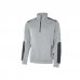 Upower Cushy Sudadera Cepillada con Media Cremallera - Talla M - Cuello Alto, Bolsillos Laterales con Cremallera, Refuerzos Antidesgaste, Insertos Reflectantes - Color Gris Plateado