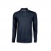 Upower Live Polo de Manga Larga - Talla XL - Algodon Pique, Corte Ajustado, Cuello Acanalado, Bolsillo Izquierdo con Tachuela, Cinta Reflectante, Proteccion DPI1 - Color Azul Marino