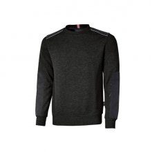 Upower Ryke Sudadera Cepillada Cuello Redondo - Talla S - Bolsillo Antebrazo, Refuerzos Duraderos, Elementos Reflectantes, Proteccion DPI1 - Color Negro Carbon