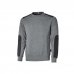 Upower Ryke Sudadera Cepillada Cuello Redondo - Talla M - Bolsillo Antebrazo, Refuerzos Duraderos, Elementos Reflectantes, Proteccion DPI1 - Color Gris Meteorito
