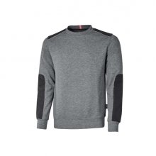 Upower Ryke Sudadera Cepillada Cuello Redondo - Talla S - Bolsillo Antebrazo, Refuerzos Antidesgaste, Elementos Reflectantes, Proteccion DPI1 - Color Gris Meteorito
