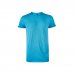 Upower Fluo Camiseta de Manga Corta - Talla L - Algodon Flameado, Tejido Transpirable, Ajuste Slim-Fit, Cuello Redondo Acanalado - Color Cyan Fluorescente