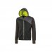 Upower Jupiter Sudadera de Trabajo - Talla XL - Cremallera Impermeable, Capucha Ajustable, Bolsillos Practicos, Piping Fluo Elastico, Proteccion DPI1 - Color Negro Carbon