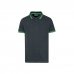Upower Way Polo Hombre Manga Corta - Talla 2XL - Algodon Stretch, Ajuste Slim Fit, Ribetes en Contraste, Cierre de Tres Botones, Aberturas Laterales, Proteccion DPI1 - Color Gris Asfalto Verdoso