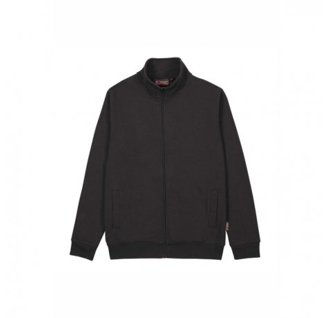 Upower Sotra Sudadera de Trabajo sin Capucha - Talla 4XL - Cremallera, Polialgodon Perchado, DiseÃ±o Ergonomico, PuÃ±os y Dobladillo Elastico, Bolsillos Laterales, Proteccion DPI1 - Color Negro Carbon