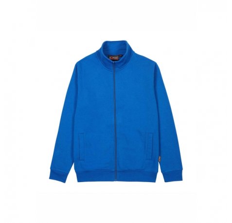 Upower Sotra Sudadera de Trabajo sin Capucha - Talla 4XL - Cremallera, Polialgodon Perchado, DiseÃ±o Ergonomico, PuÃ±os y Dobladillo Elastico, Bolsillos Laterales, Proteccion DPI1 - Color Azul Regio