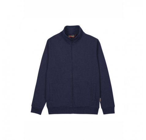 Upower Sotra Sudadera de Trabajo sin Capucha - Talla 2XL - Cremallera, Polialgodon Perchado, DiseÃ±o Ergonomico, PuÃ±os y Dobladillo Elastico, Bolsillos Laterales, Proteccion DPI1 - Color Azul Marino