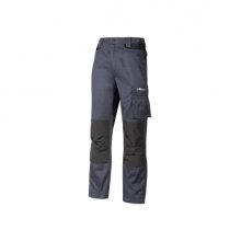 Upower Mallorca Pantalon de Trabajo Ergonomico - Talla 2XL - Algodon Elastico, Cintura Elastica, Multiples Bolsillos, Refuerzos Estrategicos, Cinta Reflectante, Triple Costura - Color Gris Oscuro