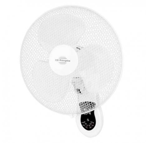 Orbegozo WF 0242 Ventilador de Pared Practico y Seguro - Aspas de 40cm - 3 Velocidades - Cabezal Oscilante - Temporizador 7.5h - Mando a Distancia