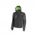 Upower Space Chaqueta Softshell Impermeable - Talla M - Transpirable, a Prueba de Viento, Forro Micropolar, Capucha Desmontable, Bolsillos Avanzados, Proteccion DPI1 - Color Gris Asfalto Verdoso