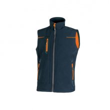 Upower Universe Chaleco Softshell Impermeable - Talla XL - Transpirable y Resistente al Viento, Forro Micropolar, Cremallera Impermeable, Bolsillo Free Sound, Detalles Reflectantes, Proteccion DPI1 - Color Azul Marino