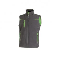 Upower Universe Chaleco Softshell Impermeable - Talla 2XL - Transpirable y Resistente al Viento, Forro Micropolar, Cremallera Impermeable, Bolsillo Free Sound, Proteccion DPI1 - Color Gris Asfalto Verdoso