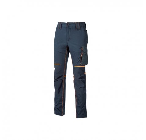 Upower World Pantalon de Tejido U-4 - Talla XL - Resistente y Transpirable, Secado Rapido, Multiples Bolsillos Funcionales, Ajuste Retractil, Costuras Triples, Proteccion DPI1 - Color Azul Marino