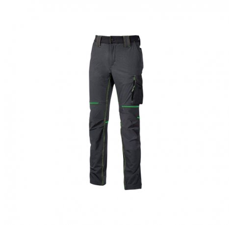 Upower World Pantalon Resistente y Transpirable - Talla 5XL - Secado Rapido, Multiples Bolsillos Funcionales, Ajuste Retractil, Proteccion DPI1 - Color Gris Asfalto Verdoso