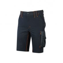 Upower Mercury Pantalon Corto Resistente y Transpirable - Talla L - Tejido U-4 Stretch, Proteccion DPI1, Bolsillos Funcionales, Ajuste Innovador, Secado Rapido - Color Azul Marino