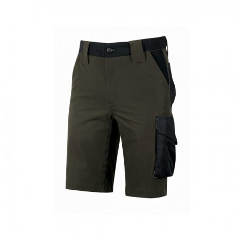 Upower Mercury Pantalon Corto Alta Calidad - Talla 3XL - Repelente al Agua, Transpirable, Secado Rapido, Multiples Bolsillos, Cintura Elastica, Proteccion DPI1 - Color Verde Oscuro