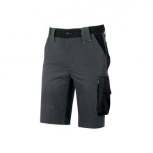 Upower Mercury Pantalon Corto de Alta Calidad - Talla 5XL - Repelente al Agua, Transpirable, Secado Rapido, Multiples Bolsillos, Proteccion DPI1 - Color Gris Asfalto Verdoso