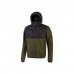 Upower Spock Chaqueta Hibrida Transpirable y Antiviento - Talla 3XL - Cremallera Impermeable, Capucha Ajustable, Plumon Acolchado sin Costuras, Bolsillos Fluorescentes, Proteccion DPI1 - Color Verde Oscuro