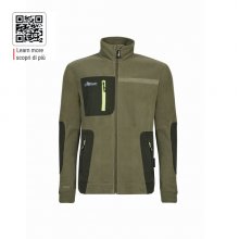 Upower Venus Sudadera Polar con Cremallera - Talla 2XL - Alta Transpirabilidad, Acabados Hot Press, Tres Bolsillos con Cremallera, Proteccion DPI1 - Color Verde Oliva
