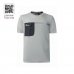 Upower Christal Camiseta T-Shirt Hombre - Talla 4XL - Termorregulacion Inteligente, Efecto Antimicrobiano, Detalles Reflectantes, Bolsillo con Cremallera, Proteccion DPI1 - Color Gris Claro