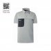 Upower Libra Polo Hombre Termorregulador - Talla S - Tecnologia HeiQ Smart Temp, Tratamiento Antimicrobiano, Bolsillo con Cremallera, Banda Reflectante, Proteccion DPI1 - Color Gris Claro