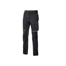 Upower World Lady Pantalon Stretch Resistente - Talla S - Transpirable y de Secado Rapido, Multiples Bolsillos Funcionales, Ajuste Retractil, Detalles Reflectantes, Proteccion DPI1 - Color Negro Carbon