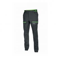 Upower Horizon Pantalones de Trabajo Elasticos - Talla XL - Corte Jogging, Impermeables, Transpirables, Multibolsillo, Proteccion Lumbar, Cinta Reflectante, Proteccion DPI1 - Color Gris Asfalto Verdoso