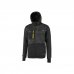 Upower Galaxy Sudadera de Trabajo con Capucha - Talla 4XL - Transpirable, Secado Rapido, Bolsillos con Drenaje, Banda Reflectante, Proteccion DPI1 - Color Negro Carbon