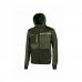 Upower Galaxy Sudadera de Trabajo con Cremallera - Talla S - Transpirable y de Secado Rapido, Capucha Ajustable, Bolsillos con Drenaje, Bandas Reflectantes, Proteccion DPI1 - Color Verde Oscuro