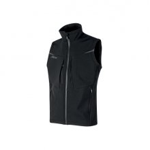 Upower Brio Chaleco de Trabajo Softshell - Talla M - Repelente al Agua, Interior de Microfleece, Tecnologia de Grafeno, Multiples Bolsillos, Insertos Reflectantes, Cremallera Waterproof - Color Negro