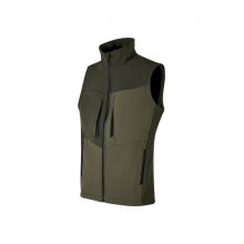 Upower Brio Chaleco de Trabajo Softshell - Talla S - Repelente al Agua, Interior de Microfleece, Tecnologia de Grafeno, Bolsillos Multiples, Detalles Reflectantes, Cremallera Waterproof - Color Verde Oscuro