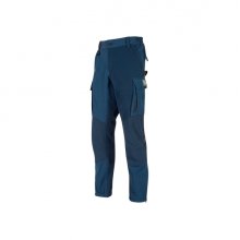 Upower Trek Pantalones Tecnicos Cargo - Talla 3XL - Tejido U-4 Stretch, Elasticidad Cuatro Direcciones, Repelentes a Liquidos, Transpirables, Secado Rapido, Refuerzos Antidesgaste, Detalles Reflectantes - Color Azul Marino
