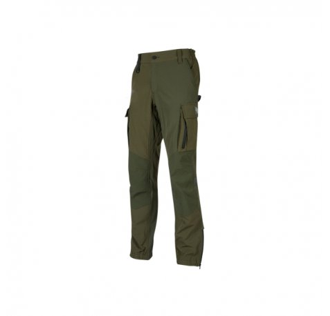 Upower Trek Pantalones Tecnicos Cargo - Talla XS - Repelentes a Liquidos, Transpirables, Secado Rapido, Refuerzos Antidesgaste, Elementos Reflectantes - Color Verde Oscuro