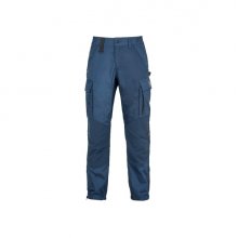 Upower Hike Pantalones Cargo Tecnicos - Talla L - Estilo Jogging, Tejido Ripstop Elastico, Resistencia al Desgaste, Multiples Bolsillos, Refuerzos en Rodillas, Inserciones Reflectantes - Color Azul Marino