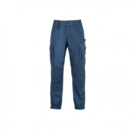 Upower Hike Pantalones Cargo Tecnicos - Talla XL - Estilo Jogging, Tejido Ripstop Elastico, Resistencia al Desgaste, Multiples Bolsillos, Refuerzos en Rodillas, Inserciones Reflectantes - Color Azul Marino