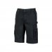 Upower Solaris Bermudas Cargo Funcionales - Talla 3XL - Tejido Ripstop Elastico, Multibolsillos, Detalles Reflectantes, Proteccion Lumbar, Cierre Antirayaduras, Porta Identificacion Oculto - Color Negro