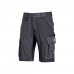 Upower Solaris Bermudas Cargo Funcionales - Talla S - Tejido Ripstop Elastico, Multibolsillos, Detalles Reflectantes, Proteccion Lumbar, Cierre Antirayaduras, Porta Identificacion Oculto - Color Gris