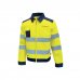 Upower Glare Chaqueta Funcional con Bolsillos Multifuncionales - Talla XL - Portatarjetas Retractil, Rayas Reflectantes, Triple Costuras, Proteccion DPI2, Ajuste Personalizado - Color Amarillo Fluorescente